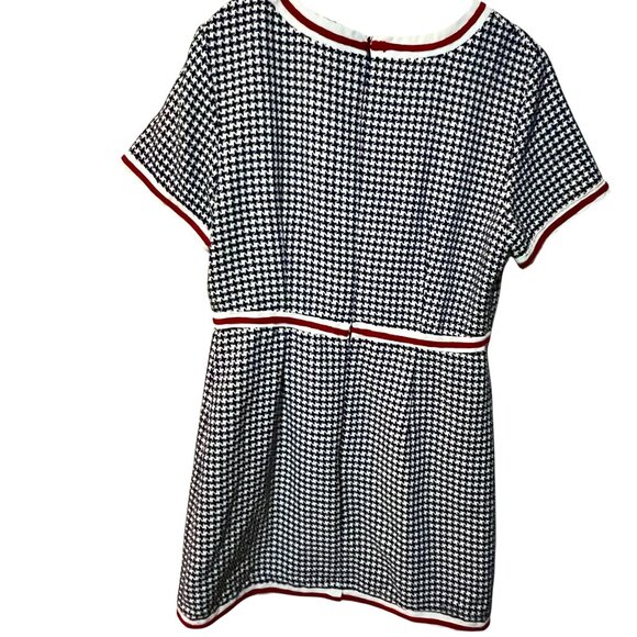 VINTAGE NICOLE SUMMERS Houndstooth Mini Dress Y2K Clueless Cher Holiday Party S - Picture 9 of 13